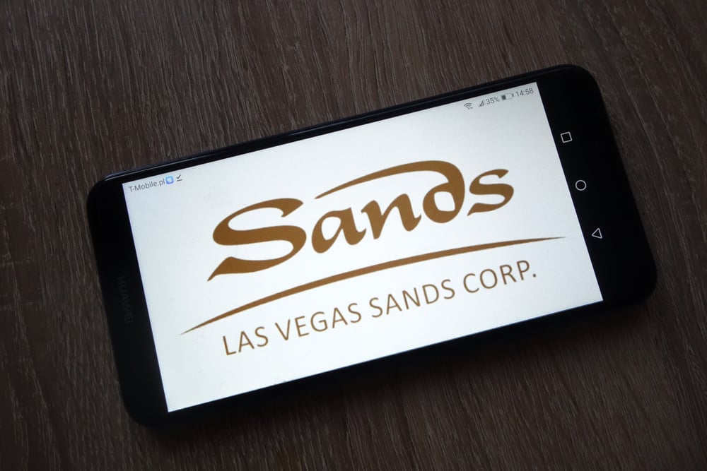 Las Vegas Sands logo on a phone